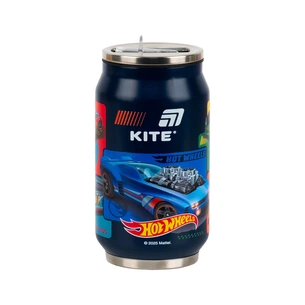 Поильник-непроливайка Kite Hot Wheels термочашка з трубочкою, 350 мл (HW25-1263) изображение 1