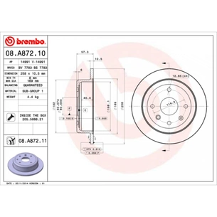 Гальмівний диск Brembo 08.A872.10 зображення 1