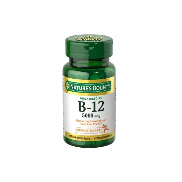 Вітамін Nature's Bounty Вітамін B12, 500 мкг, Vitamin B12, 100 таблеток (NRT03595) - зображення 1