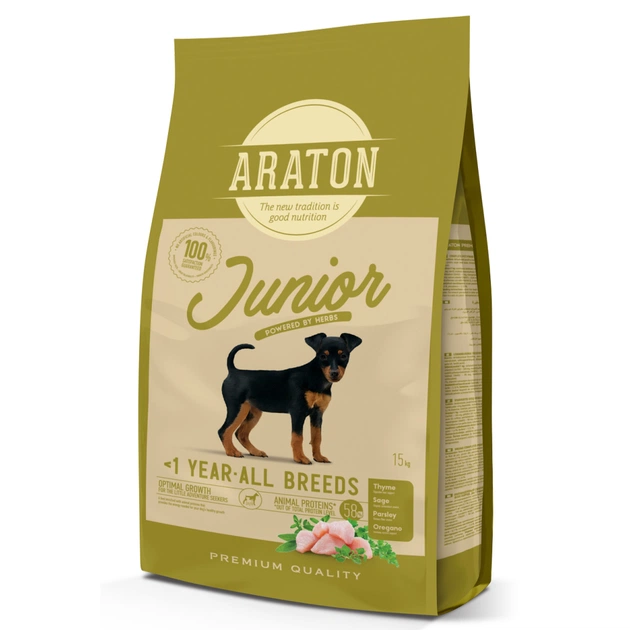 Сухий корм для собак ARATON Junior All Breeds 15 кг (ART47469) - зображення 1