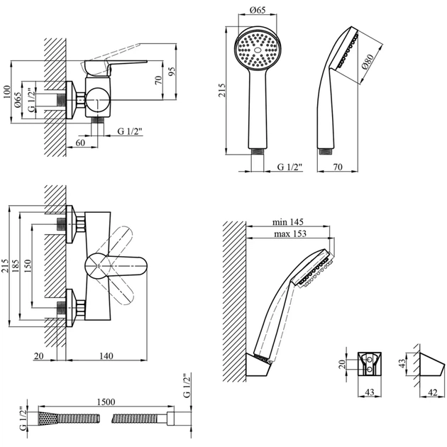 Душовий гарнітур Kroner Elbe-C050 (CV017354) - picture 7