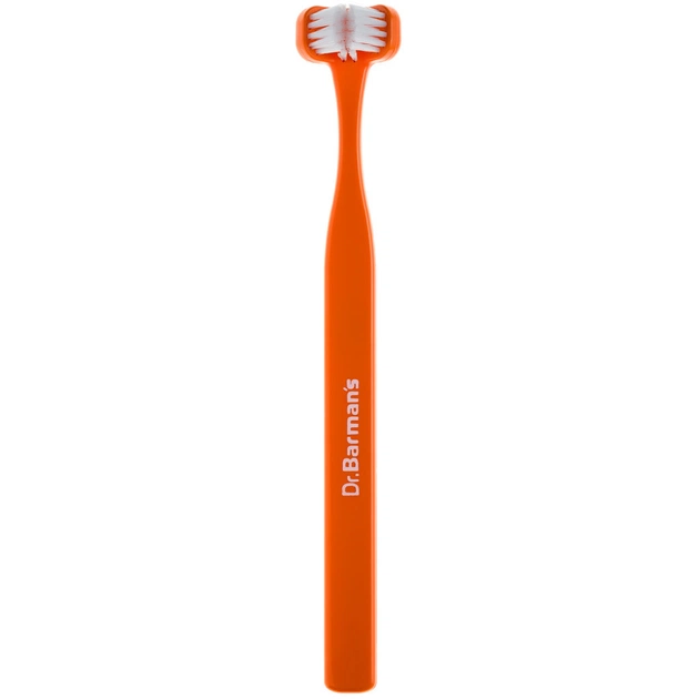Зубна щітка Dr. Barman's Superbrush Compact Тристороння М'яка Помаранчева (7032572876328-orange) - зображення 1