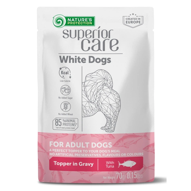 Вологий корм для собак Nature's Protection Superior Care White Dogs Adult Tuna 70 г (UNINPSC70010) - зображення 1
