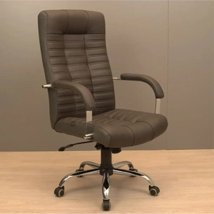 Офісне крісло Richman Атлант Хром П1 M-2 (Anyfix) Шкіра Люкс комбо Каштан (R00000049265) зображення 1