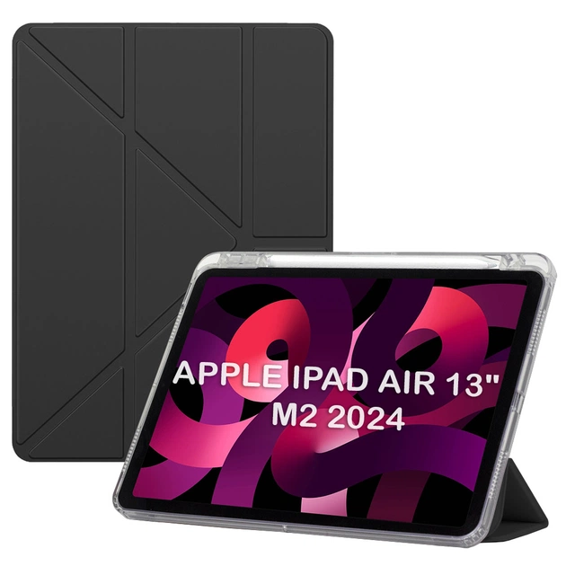 Чохол до планшета BeCover Ultra Slim Origami Transparent Apple iPad Air 13" M2/M3 (2024/2025) Black (711695) - зображення 1