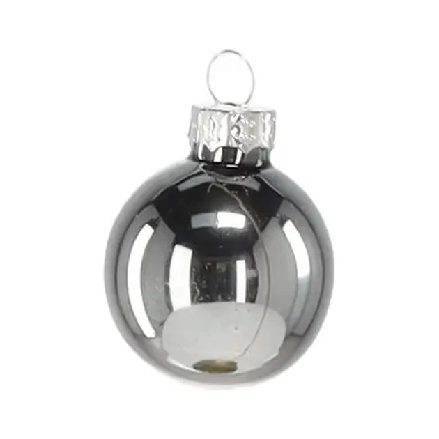 Ялинкова іграшка Chomik скляні кульки 11 шт, 3 см, колір мікс срібний, білий (5900779882195) - picture 7