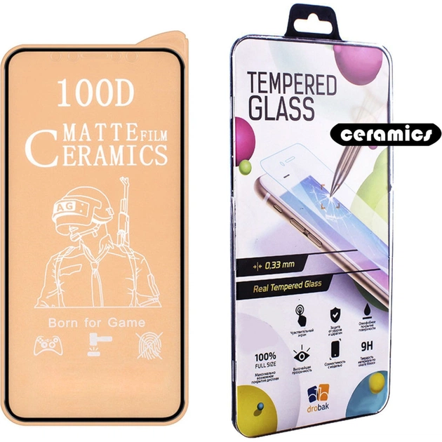 Стекло защитное Drobak glass-film Ceramics Apple iPhone 13 Pro Max (606059) - изображение 1