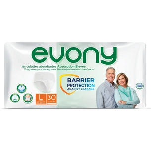 Підгузки для дорослих Evony Трусики 3 Large 30 шт (8690536805532) зображення 1