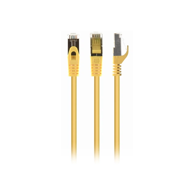 Патч-корд 0.5м S/FTP Cat 6A CU LSZH yellow Cablexpert (PP6A-LSZHCU-Y-0.5M) - изображение 1