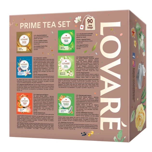 Чай Lovare Prime Tea Set 90 пакетиков ассорти (lv.79914) - изображение 3