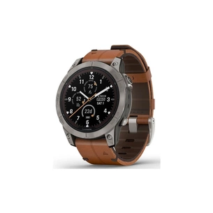 Смарт-годинник Garmin fenix 7 Pro Saph Solar, Ti w/Chestnut Lthr Band, Excl, GPS (010-02777-30) зображення 1