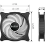 Кулер до корпусу PcCooler FX-120-3 - зменшене зображення 6
