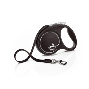 Повідець для собак Flexi Black Design М стрічка 5 м (чорний) (4000498034002) зображення 1