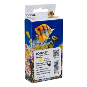 Картридж Barva HP 712 (3ED69A/3ED79A) 29 мл, Yellow (IC-H712Y) зображення 1