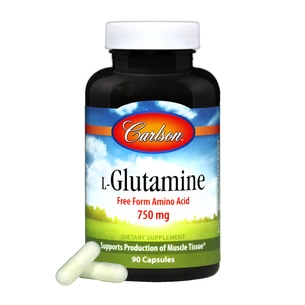 Амінокислота Carlson Глютамін 750мг, L-Glutamine, 90 капсул (CL6821) зображення 1