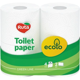 Туалетний папір Ruta Ecolo 2 шари 4 рулони (4820023747135) зображення 1