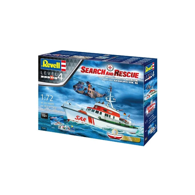 Збірна модель Revell Набір катер "Arkona" та вертоліт Sea King mk 41. Масштаб 1:7 (RVL-05683) - изображение 1