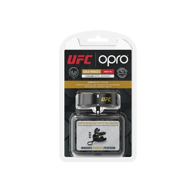 Капа Opro Gold Braces під брекети Blackl/Silver (102518001) (UFC_Gold_Braces_Bl/Silver) - picture 10