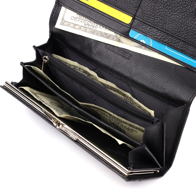 Гаманець ST Leather З натуральної шкіри Чорний (23088) - picture 8