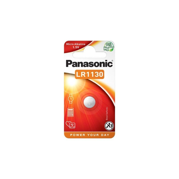 Батарейка LR-1130 (389, V10GA, AG10, RW49, G10, GP89A, LR54) Panasonic (LR-1130EL/1B) - зображення 1