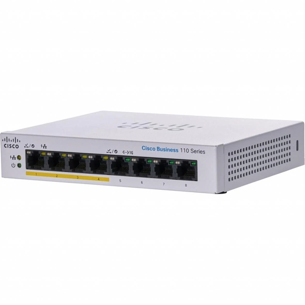 Комутатор мережевий Cisco CBS110-8PP-D-EU - зображення 1
