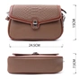 Сумка Vintage Жіноча з фактурним клапаном з натуральної шкіри Коричнева (22621) - зменшене зображення 3