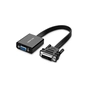 Перехідник DVI 24+1 M to VGA F active black Ugreen (40259) - зменшене зображення 3