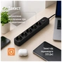 Мережевий фільтр живлення ColorWay CW-PSEA1655BK 5 розеток, 5m Black (CW-PSEA1655BK) - зменшене зображення 8