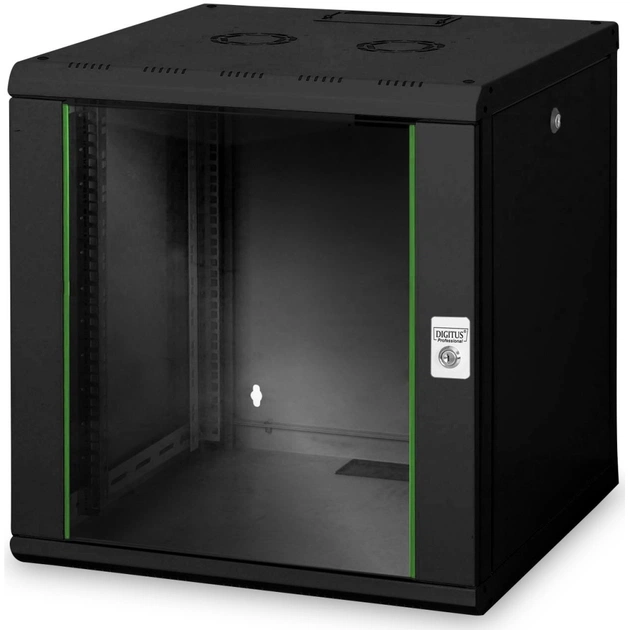 Шафа настінна Digitus Wall Mounting Unique 19" 12U 600x600, RAL 9005 (DN-1912U-6/6-SW) - picture 1