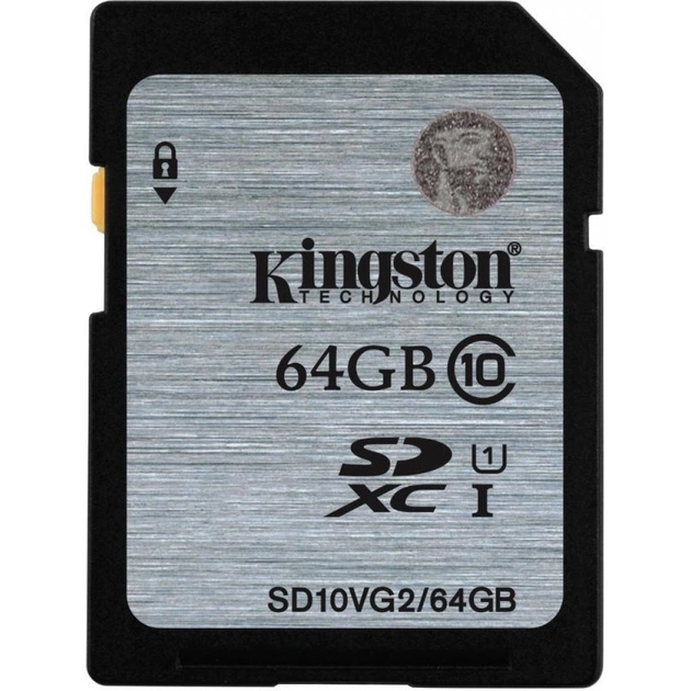 Карта пам'яті Kingston 64GB SDXC Class10 UHS-I (SD10VG2/64GB) - изображение 1
