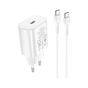 Зарядний пристрій HOCO N22 Jetta USB-C PD25W + cable USB-C to USB-C White (6931474760081) - зменшене зображення 2