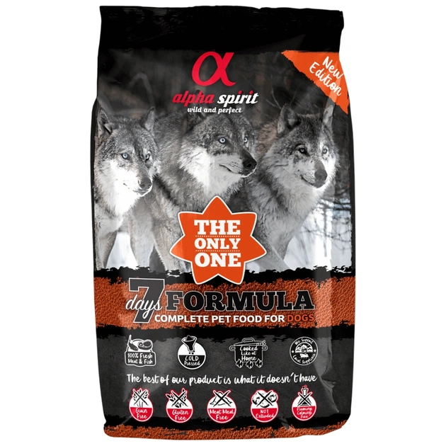 Сухий корм для собак Alpha Spirit The Only One 7 Days Formula 12 кг (8436586310318) - зображення 1
