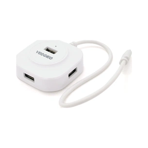 Концентратор VEGGIEG USB-C 4xUSB 2.0 0.2m white (YT-TC-V-C242) зображення 1