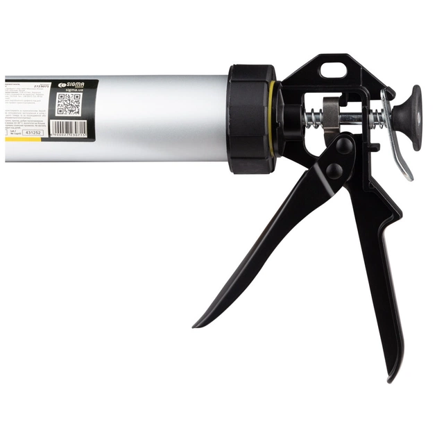 Пістолет для герметика Sigma 375мм 610мл алюмінієва туба (2723071) - picture 4