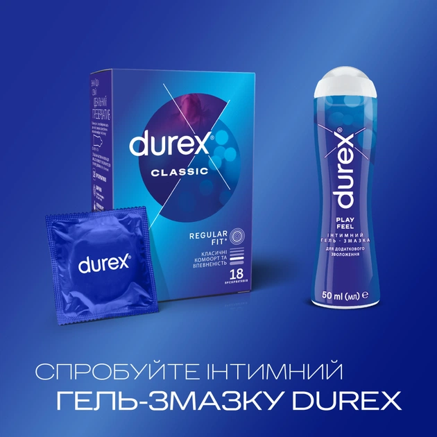 Презервативи Durex Classic латексні з силіконовою змазкою (класичні) 18 шт. (4820108005013) - picture 5