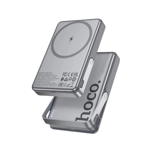Батарея універсальна HOCO 10000mAh Sunlight PD/20W Magnetic with stand Metal Grey (Q36A / 714987) зображення 1