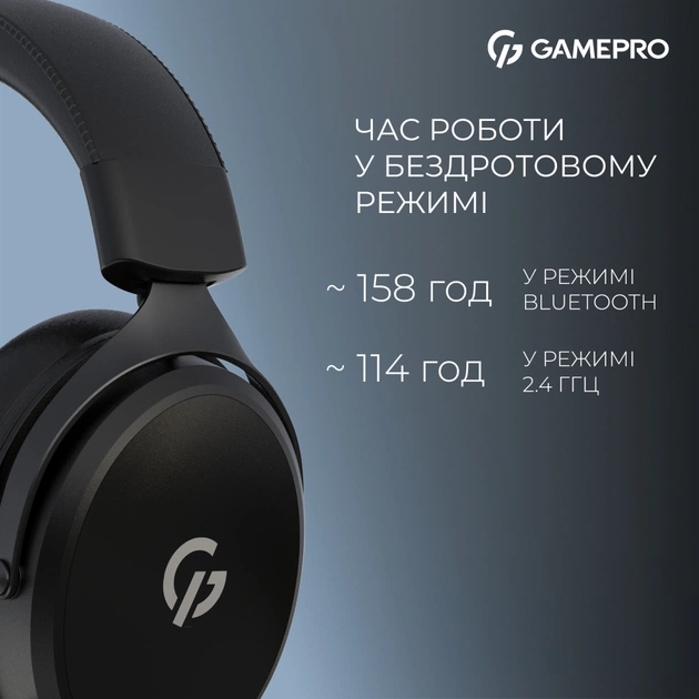 Навушники GamePro Asgard Skadi Wireless Black (HSW191B) - picture 7