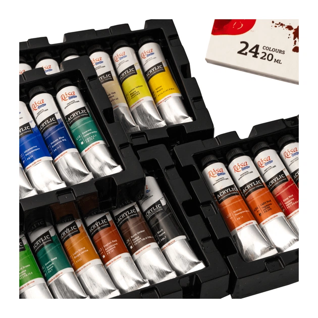 Акрилові фарби Rosa Studio 24 кольорів 20 мл (4823098538127) - picture 6