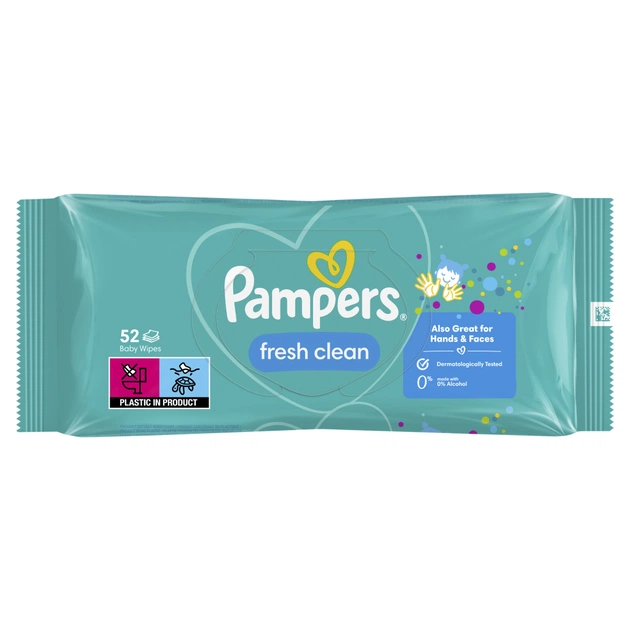 Дитячі вологі серветки Pampers Fresh Clean 52 шт (8001841041360) - picture 2
