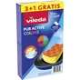Губки кухонні Vileda Pur Active Colors для тефлону 4 шт. (4023103208049) - зменшене зображення 1