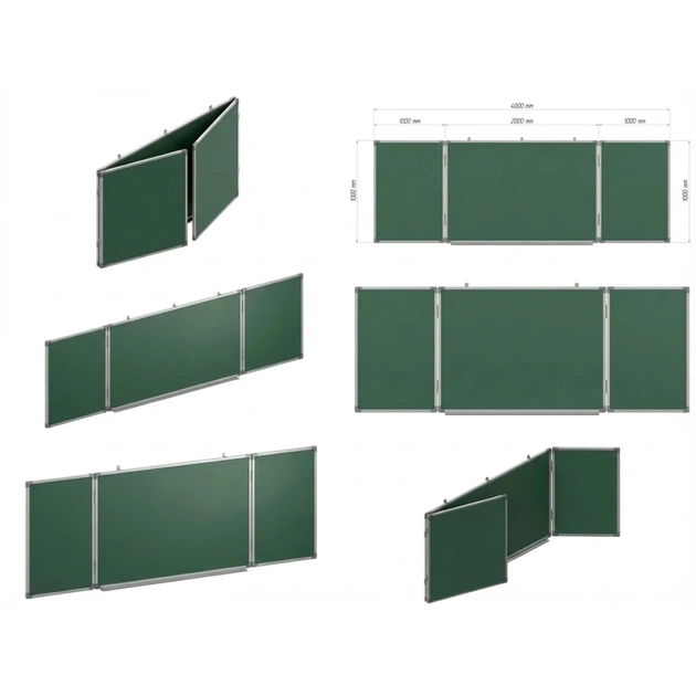 Шкільна дошка Sector магнитно-крейдова, 400*100см (К4010) - picture 5