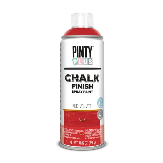 Фарба-аерозоль Pintyplus на водній основі Chalk-finish, Червоний оксамит, 400 мл (8429576235609) - зображення 1