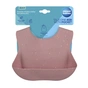 Нагрудничок Canpol babies DOTS силіконовий з кишенькою, рожевий (51/029_pin) - preview 2