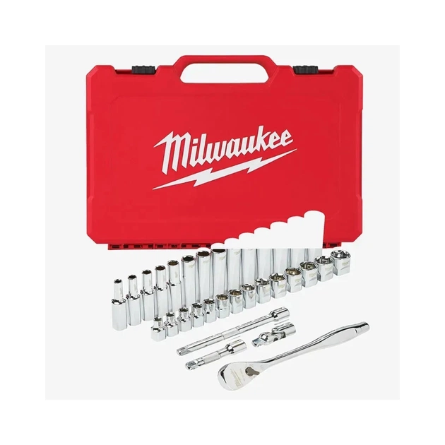 Набір торцевих головок Milwaukee метричних 3/8" з тріскачкою, (32шт) (4932464945) - picture 1