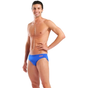 Плавки Arena Team Swim Briefs Solid 004773-803 синій, помаранчевий 100 (3468337731269) зображення 1