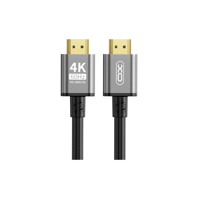 Кабель мультимедийный HDMI M to HDMI M 3.0m V2.0 black XO (GB017A-HDMI.tranish) - изображение 1