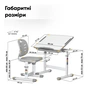 Парта зі стільцем Evo-kids Grey (Evo-06 Ergo G) - зменшене зображення 4