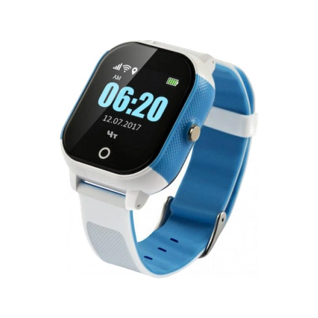 Смарт годинник-телефон GoGPS К23 blue/white дитячий з GPS трекером (K23BLWH) - изображение 1