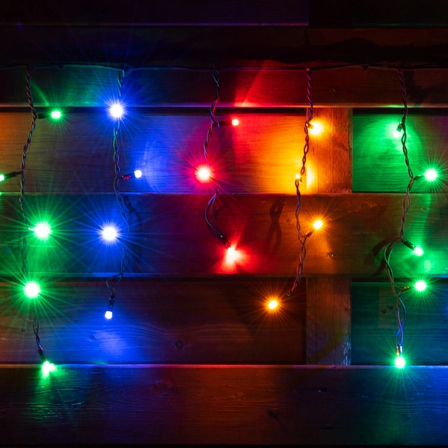 Гірлянда YES! Fun штора LED вулична 80 ламп, IP65, багатобарвна (801168) - зображення 1