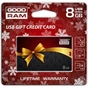 USB флеш накопичувач Goodram 8GB USB 2.0 Gift Credit Card (PD8GH2GRCCPR9+G) - зменшене зображення 3